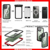 For iPhone 14 Series "Red Pepper"  Waterproof Case with Magsafe  ( Waterproof grade : IP68 ), with retail package