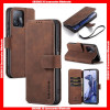  For iPhone DG.MING Retro Type Card Slots Magnetic Buckle Leather Case