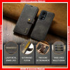 For HUAWEI & Google Series DG.MING  Luxury Upgrade Card Slots Magnetic Removable 2in1 Rivet Leather Case