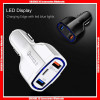 35W QC3.0 + PD12W LED Display Car Charger ,With Retail Package.