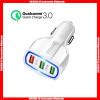 30W 3-Port USB(QC3.0 18W +12W) Fast Car Charger,With Retail Package.