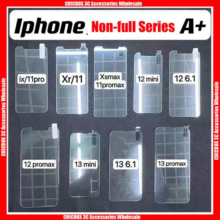 Non-full Coverage  A+ 0.33mm Transparent 9H  Medium Aluminum Tempered Glass ,With Retail Package.