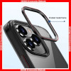 For iPhone Matte Color Transparent Hard TPU+PC Case with Color Edge and Metal Camera Frame