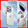 For iPhone Matte Color Transparent Hard TPU+PC Case with Color Edge and Metal Camera Frame