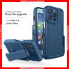 For iPhone & Samsung  2in1 Outdoor Sports Multifuctional Hard PC Case with Detachable Clip-on Slip