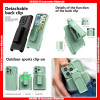 For iPhone & Samsung  2in1 Outdoor Sports Multifuctional Hard PC Case with Detachable Clip-on Slip