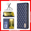 For iPhone BF16 Fashion Diamond Texture Magnetic Card Slots Leather Wallet Case