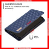 For iPhone BF16 Fashion Diamond Texture Magnetic Card Slots Leather Wallet Case