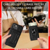 For iPhone Pushing Window Camera Lens Foldable Kickstand Card Slot Hard PC Case